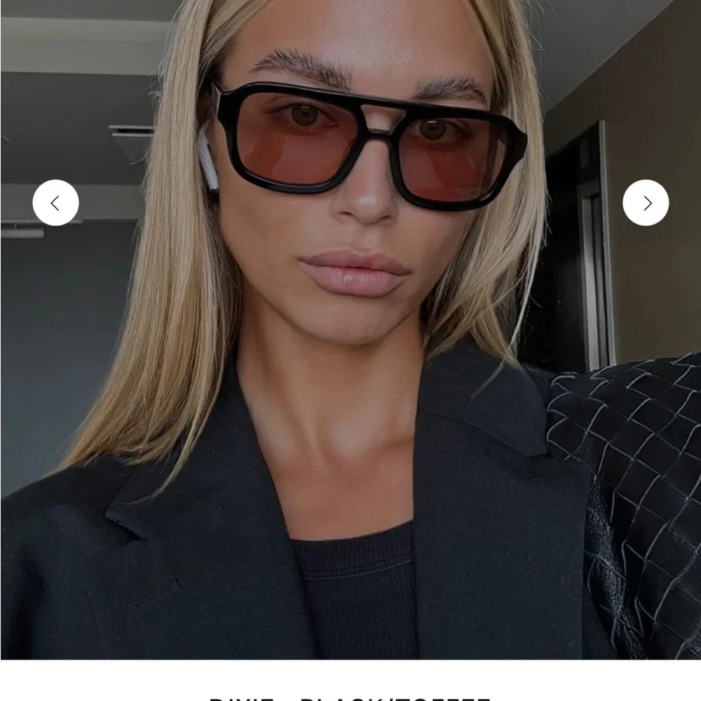 VEHLA DIXIE - BLACK/TOFFEE Sunglasses Brand New in Box with Plastic - Picture 3 of 6